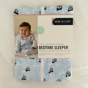 NWT Bebe au lair two layer muslin sleeper, 6-12m